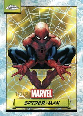 2024 TOPPS Chrome Marvel Trading Cards - Base Parallel Spider-Man