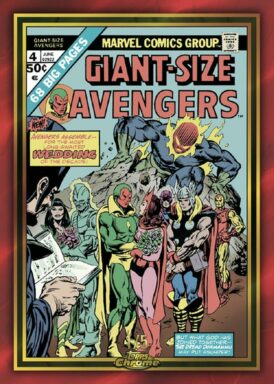 2024 TOPPS Chrome Marvel Trading Cards - Marvel Giant Size 50th Anniversary Regular Insert - Avengers #4