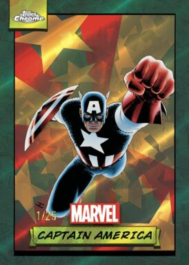2024 TOPPS Chrome Sapphire Edition Marvel Trading Cards - Base Parallel Captain America