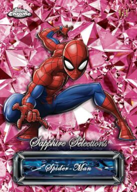 2024 TOPPS Chrome Sapphire Edition Marvel Trading Cards - Sapphire Selections Insert Spider-Man