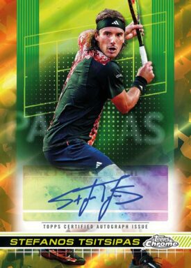 2024 TOPPS Chrome Sapphire Edition Tennis Cards - Base Autograph Stefanos Tsitsipas