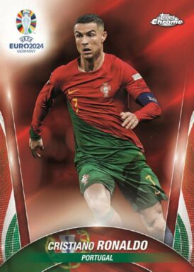2024 TOPPS Chrome UEFA Euro Soccer Cards - Base Parallel Card Cristiano Ronaldo