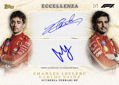 2024 TOPPS Eccellenza Formula 1 Racing Cards - La Squadra Autograph Charles Leclerc / Carlos Sainz