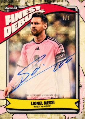 2024 TOPPS Finest Major League Soccer Cards - Finest Debuts Autograph Card Lionel Messi