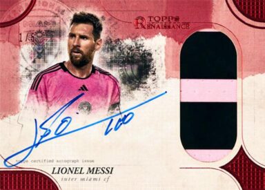 2024 TOPPS Finest Major League Soccer Cards - Renaissance Autograph Relic Card Red Lionel Messi