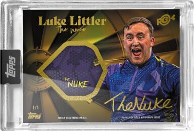 2024 TOPPS Luke Littler Rookie Season Darts Cards - Match Used Dart Flights Autograph Relic 2