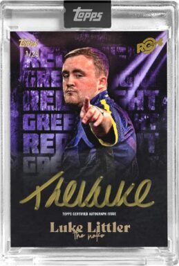 2024 TOPPS Luke Littler Rookie Season Darts Cards - Red Light Green Light Autograph