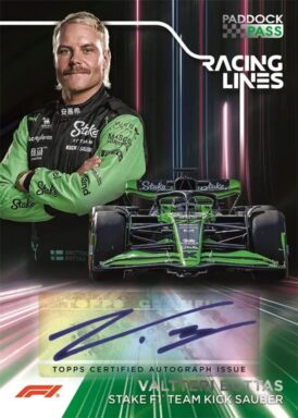 2024 TOPPS Paddock Pass Formula 1 Racing Cards - Racing Lines Signatures Valtteri Bottas