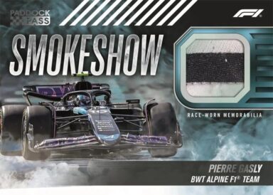 2024 TOPPS Paddock Pass Formula 1 Racing Cards - Smokeshow Relic Pierre Gasly