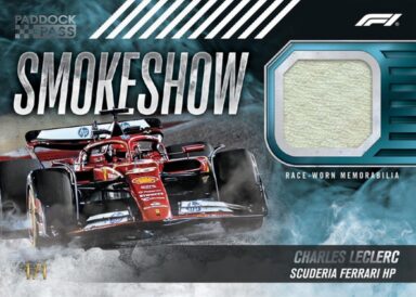 2024 TOPPS Paddock Pass Formula 1 Racing Cards - Smokeshow Relic Charles Leclerc