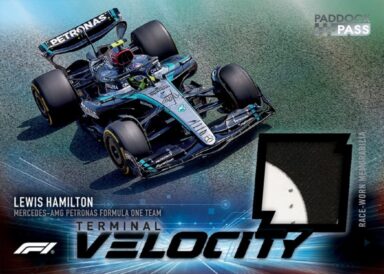 2024 TOPPS Paddock Pass Formula 1 Racing Cards - Terminal Velocity Relic Lewis Hamilton