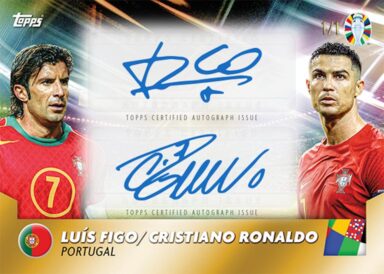 2024 TOPPS Platinum UEFA Euro I am José Mourinho Curated Set Soccer Cards - Dual Autograph Luis Figo / Cristiano Ronaldo