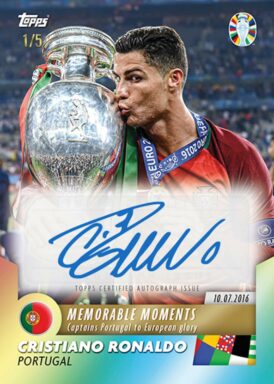 2024 TOPPS Platinum UEFA Euro I am José Mourinho Curated Set Soccer Cards - Memorable Moments Autograph Cristiano Ronaldo