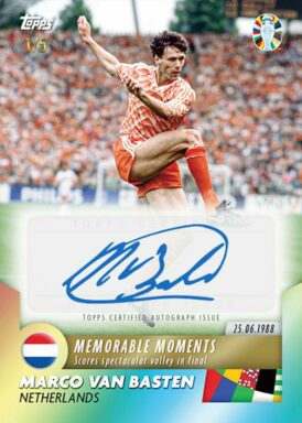 2024 TOPPS Platinum UEFA Euro I am José Mourinho Curated Set Soccer Cards - Memorable Moments Autograph Marco van Basten