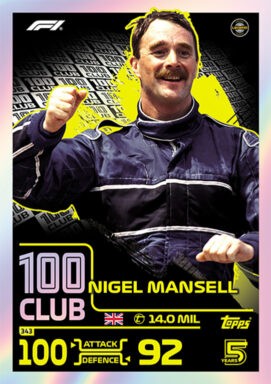 Topps F1 Turbo Attax 2024 Trading Card Game - 100 Club Legend Nigel Mansell