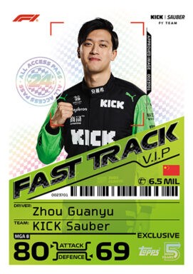 Topps F1 Turbo Attax 2024 Trading Card Game - Fast Track Zhou Guanyu