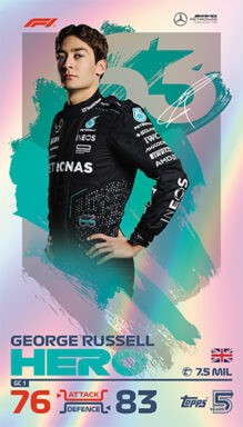 Topps F1 Turbo Attax 2024 Trading Card Game - Giant Card George Russell