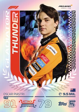 Topps F1 Turbo Attax 2024 Trading Card Game - Gladiator Oscar Piastri