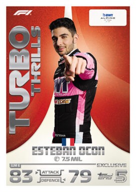 Topps F1 Turbo Attax 2024 Trading Card Game - Jumbo Exclusive Esteban Ocon