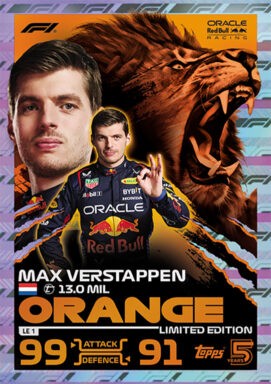 Topps F1 Turbo Attax 2024 Trading Card Game - Limited Edition Orange Max Verstappen