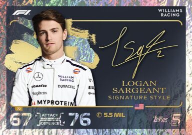 Topps F1 Turbo Attax 2024 Trading Card Game - Signature Style Logan Sargeant