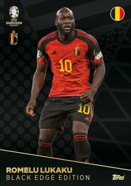 TOPPS UEFA Euro 2024 Match Attax Trading Card Game - Black Edge Edition Card - Romelu Lukaku