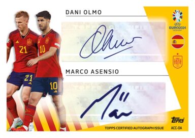 TOPPS UEFA Euro 2024 Match Attax Trading Card Game - Dual Autograph Card - Dani Olmo / Marco Asensio