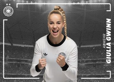 2025 PANINI DFB-Frauen Team-Set Soccer Cards - Victorious Insert Card Giulia Gwinn
