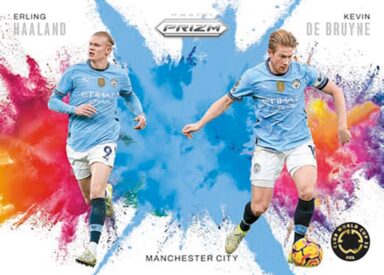2025 PANINI Prizm FIFA World Cup Soccer Cards - Color Blast Dual Insert Card Erling Haaland / Kevin de Bruyne
