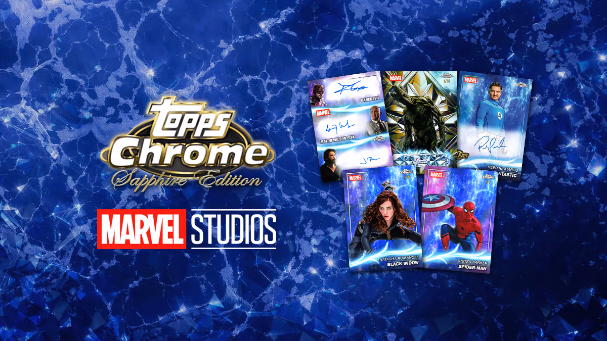 2025 TOPPS Chrome Sapphire Edition Marvel Studios Trading Cards - Header