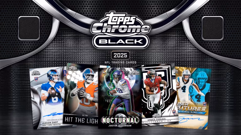 2025 TOPPS Chrome Black NFL Football Cards - Header