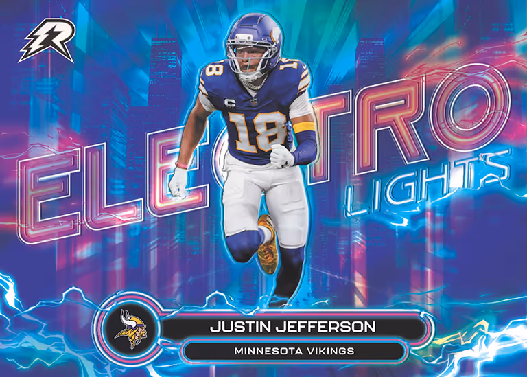 2025 TOPPS Resurgence NFL Football Cards - Electro Lights Insert Card - Justin Jefferson