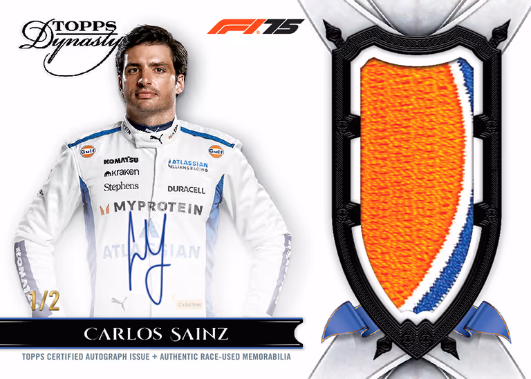 2025 TOPPS Dynasty Formula 1 Racing Cards - Autograph Patch Relic Card Black Parallel - Carlos Sainz