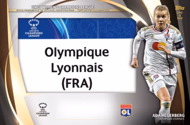 2023-24 TOPPS Chrome UEFA Women's Champions League Soccer Cards - Official Draw Card Autograph Relic Card - Ada Hegerberg