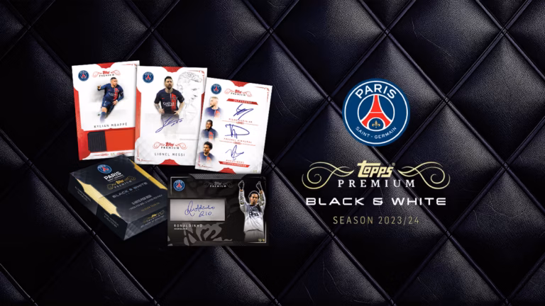 2023-24 TOPPS Premium Black & White Edition Paris Saint-Germain Soccer Cards - Header