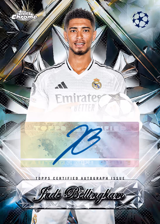 2024-25 TOPPS Chrome Sapphire Edition UEFA Club Competitions Soccer Cards - Sapphire Selections Autograph Card Black Parallel - Jude Bellingham
