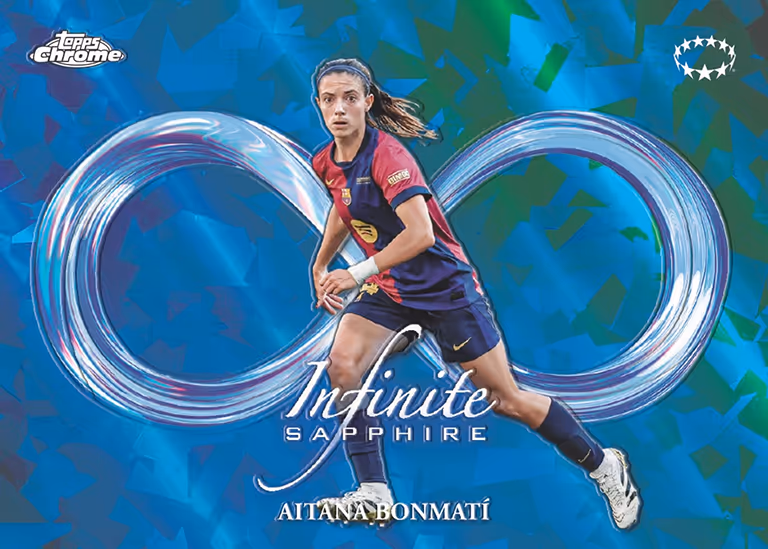 2024-25 TOPPS Chrome Sapphire Edition UEFA Women's Champions League Soccer Cards - Infinite Sapphire Insert Card - Aitana Bonmati
