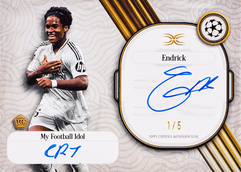 2024-25 TOPPS Definitive Collection UEFA Club Competitions Soccer Cards - Superstar Idols Inscription Card - Endrick
