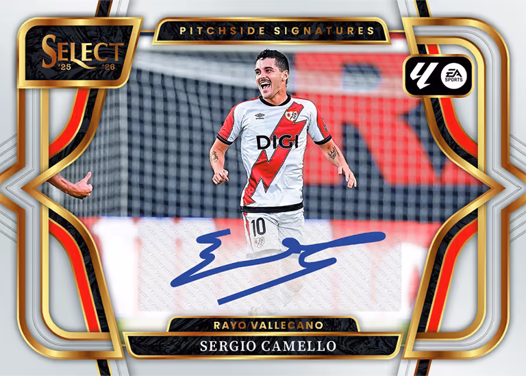 2025-26 PANINI Select LaLiga Soccer Cards - Pitchside Signature Card - Sergio Camello