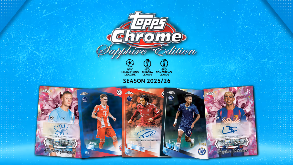 2025-26 TOPPS Chrome Sapphire Edition UEFA Club Competitions Soccer Cards - Header