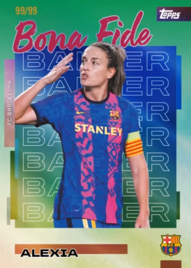 2025-26 TOPPS FC Bayern München Team Set Soccer Cards - Bona Fide Baller Base Card Green Parallel - Alexia Putellas