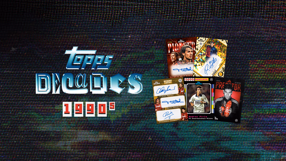 2025 TOPPS Decades 1990's Edition UEFA Club Competitions Soccer Cards - Header