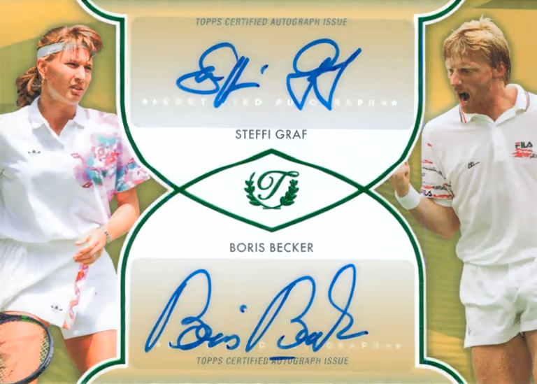 2025 TOPPS Triumphant Tennis Cards - Dual Autograph Gold Parallel - Steffi Graf / Boris Becker